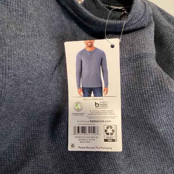 Member's Mark Men's Long Sleeve Thermal Henley‎ - Picture 4 of 7